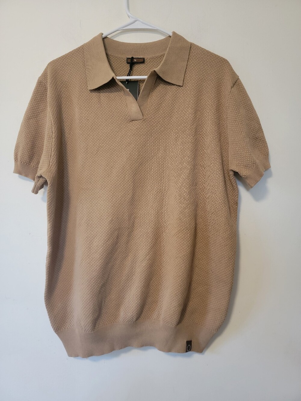 Enzo Cavalli Short-Sleeve Polo in Taupe